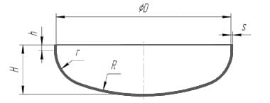 Торосферическое днище тип В